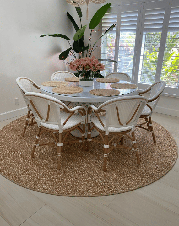 custom area rug in home