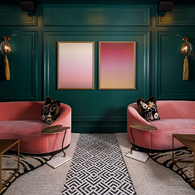 bold living room interior design by Margarita Bravo photography by Tahvory Bunting